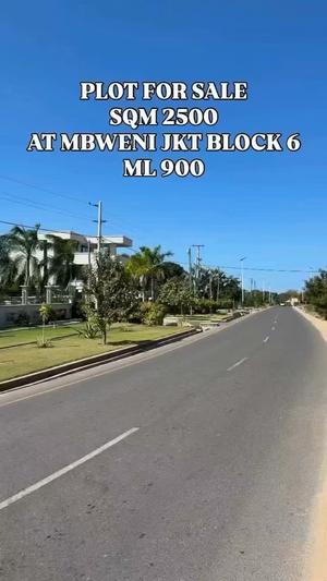Plot for sale in Mbweni Jkt, Dar Es Salaam sqm 2500 Plot for sale in Mbweni Jkt, Dar Es Salaam sqm 2500