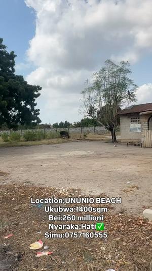 Residential Plot for Sale in Ununio Beach, Dar Es Salaam (1400 sqm) Residential Plot for Sale in Ununio Beach, Dar Es Salaam (1400 sqm)