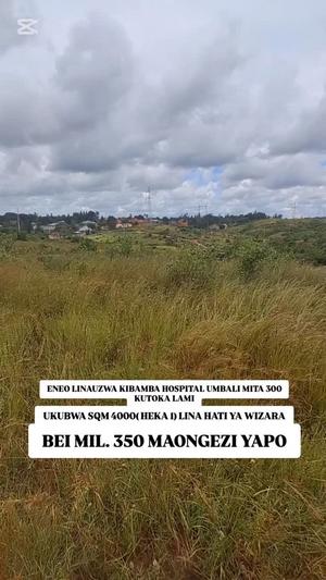 Kiwanja kinauzwa Kibamba, Dar Es Salaam sqm 4000