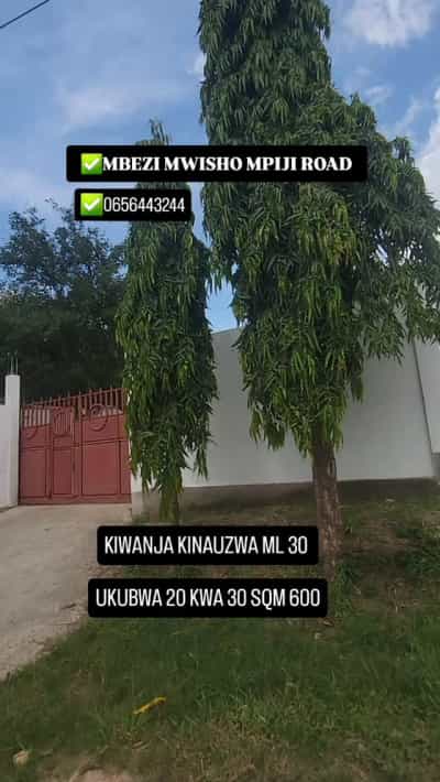 Kiwanja kinauzwa Mbezi Mwisho/ Mipiji Road, Dar Es Salaam (600 sqm)