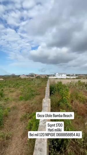 Residential Plot for Sale in Geza Ulole Bamba Beach, Dar Es Salaam (1700 sqm) Residential Plot for Sale in Geza Ulole Bamba Beach, Dar Es Salaam (1700 sqm)