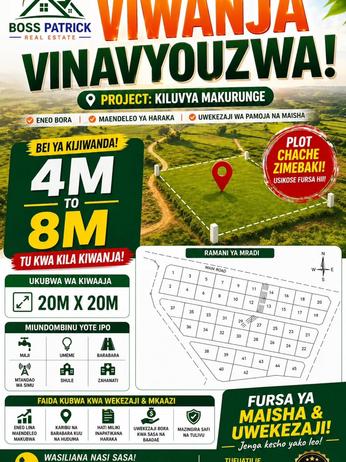 Viwanja vinauzwa Kiluvya, Pwani sqm 400