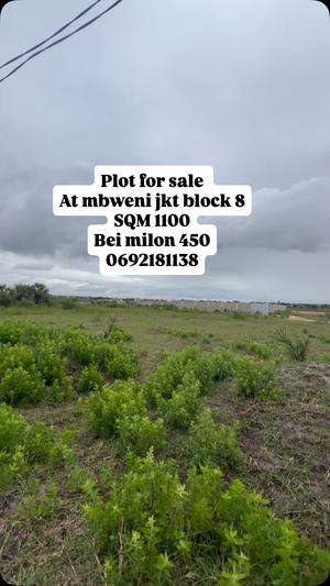 Plot for sale in Mbweni Jkt, Dar Es Salaam sqm 1100