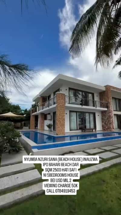 Nyumba ya vyumba vitano inauzwa Bahari Beach, Dar Es Salaam (2500 sqm)