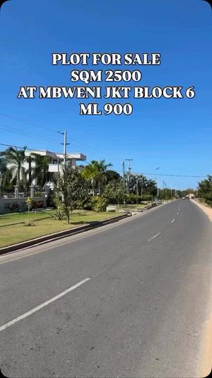 Kiwanja kinauzwa Mbweni Jkt, Dar Es Salaam sqm 2500