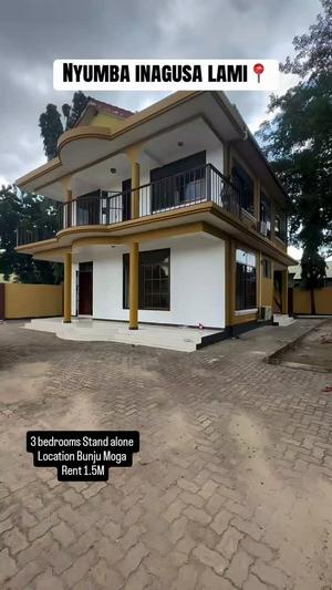 Nyumba ya vyumba vitatu inapangishwa Bunju Moga, Dar Es Salaam