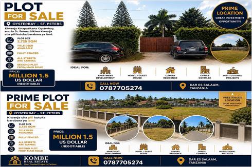 Kiwanja kinauzwa Oysterbay, Dar Es Salaam Kiwanja kinauzwa Oysterbay, Dar Es Salaam