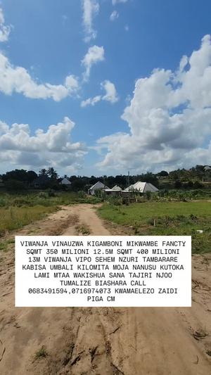 Residential Plots for Sale in Mikwambe, Dar Es Salaam (350 sqm) Residential Plots for Sale in Mikwambe, Dar Es Salaam (350 sqm)