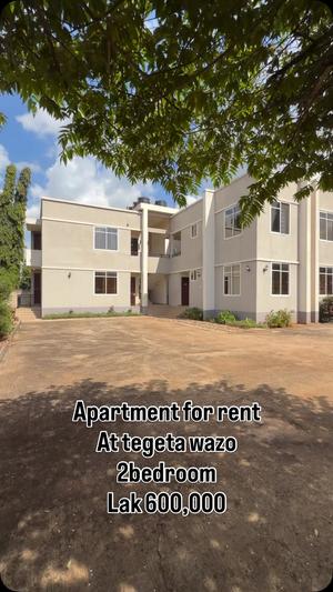 Apartment ya vyumba viwili inapangishwa Tegeta Wazo Bwawani, Dar Es Salaam