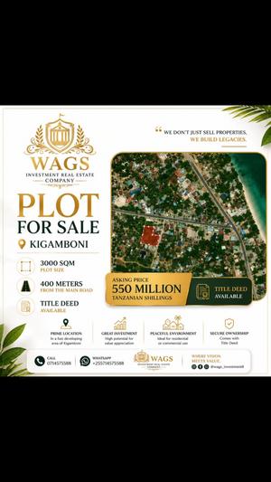 Plot for sale in Kigamboni, Dar Es Salaam sqm 3000 Plot for sale in Kigamboni, Dar Es Salaam sqm 3000