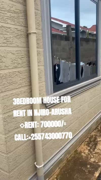 Nyumba ya vyumba vitatu inapangishwa Njiro, Arusha