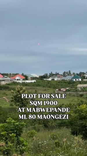 Kiwanja kinauzwa Mabwepande, Dar Es Salaam sqm 1900 Kiwanja kinauzwa Mabwepande, Dar Es Salaam sqm 1900