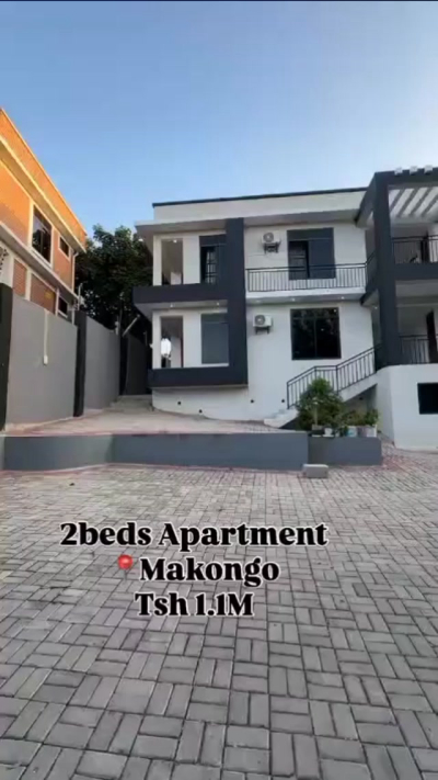 Nyumba/Apartment ya vyumba viwili inapangishwa Makongo, Dar Es Salaam