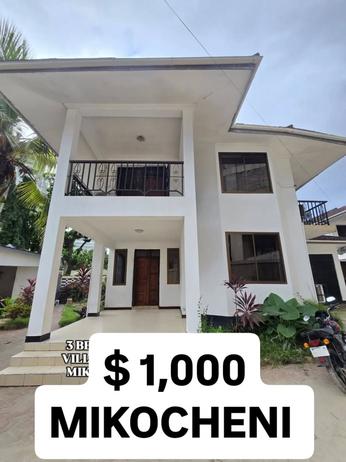 Villa ya vyumba vitatu inapangishwa Mikocheni, Dar Es Salaam