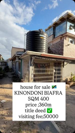 House for Sale in Kinondoni Biafra, Dar Es Salaam (400 sqm)