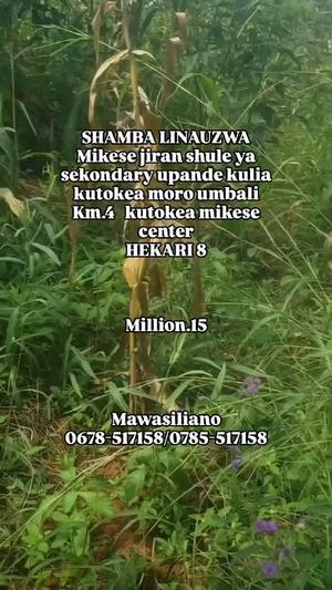 Shamba linauzwa Mikese, Morogoro (8 acre) Shamba linauzwa Mikese, Morogoro (8 acre)