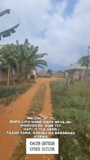 Kiwanja kinauzwa Nanenane Mfuluni, Dodoma sqm 757 Kiwanja kinauzwa Nanenane Mfuluni, Dodoma sqm 757