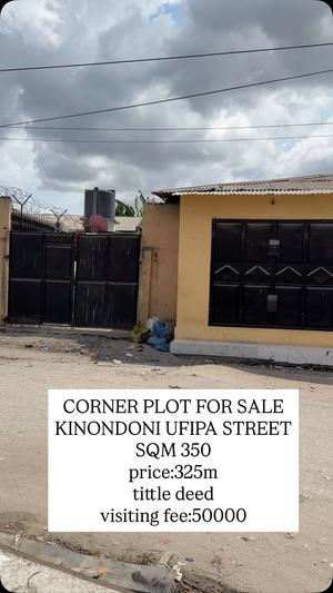 Kiwanja kinauzwa Kinondoni Ufipa Street, Dar Es Salaam sqm 350