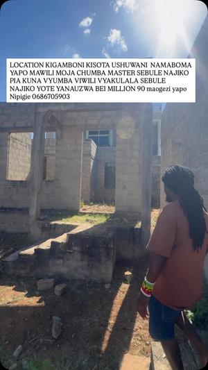 Nyumba ya vyumba vitatu inauzwa Kigamboni Kisota Ushuwani, Dar Es Salaam Nyumba ya vyumba vitatu inauzwa Kigamboni Kisota Ushuwani, Dar Es Salaam