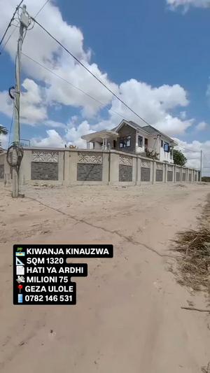 Kiwanja kinauzwa Kigamboni Geza Ulole, Dar Es Salaam (1320 sqm)