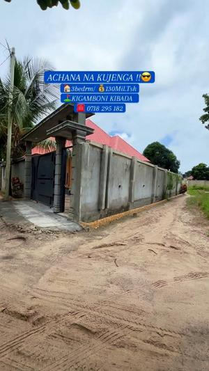 Nyumba ya vyumba vitatu inauzwa Kibada, Mwera, Dar Es Salaam (500 sqm)