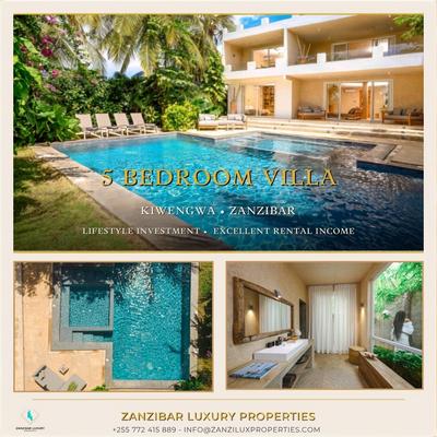 Villa ya vyumba vitano inauzwa Kiwengwa, Zanzibar - Unguja North (380 sqm)
