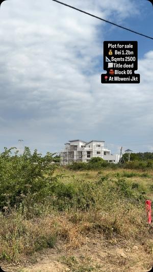 Kiwanja kinauzwa Mbweni Jkt, Dar Es Salaam sqm 2500 Kiwanja kinauzwa Mbweni Jkt, Dar Es Salaam sqm 2500