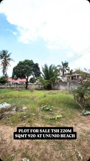 Beach Plot for Sale in Ununio Beach, Dar Es Salaam (920 sqm) Beach Plot for Sale in Ununio Beach, Dar Es Salaam (920 sqm)
