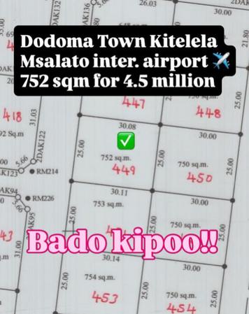 Kiwanja kinauzwa Kitelela, Dodoma