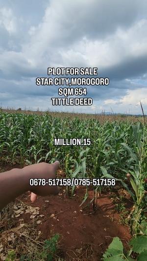 Kiwanja kinauzwa Starcity, Morogoro (654 sqm)
