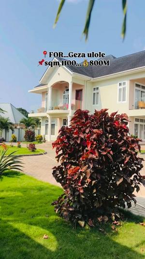 Nyumba ya vyumba vinne inauzwa Geza Ulole, Kigamboni, Dar Es Salaam (1100 sqm)