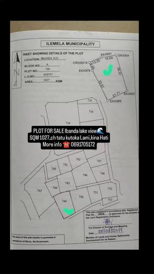 Plot for sale in Ibanda, Mwanza sqm 1027