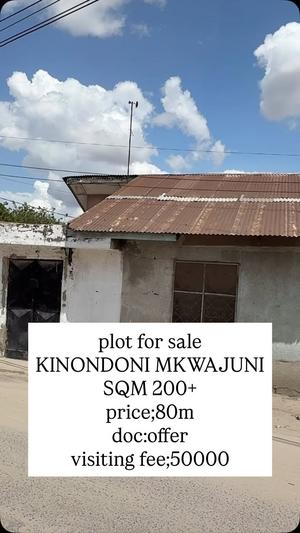 Residential Plot for Sale in Kinondoni Mkwajuni, Dar Es Salaam (200 sqm) Residential Plot for Sale in Kinondoni Mkwajuni, Dar Es Salaam (200 sqm)