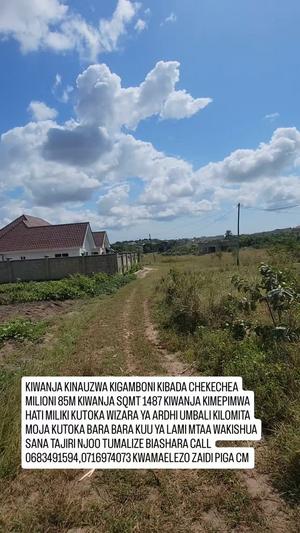 Kiwanja kinauzwa Kigamboni Kibada, Dar Es Salaam sqm 1487