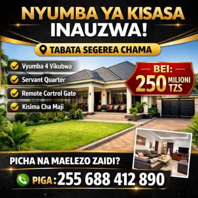 3 Bedrooms House for Sale in Tabata – Segerea Chama, Dar Es Salaam