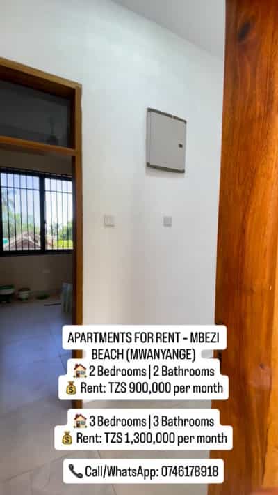 Apartment ya vyumba viwili inapangishwa Mbezi Beach โ Mwanyange, Dar Es Salaam Apartment ya vyumba viwili inapangishwa Mbezi Beach โ Mwanyange, Dar Es Salaam