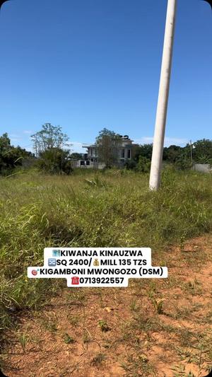Residential Plot for Sale in Kigamboni Mwongozo, Dar Es Salaam (2400 sqm)