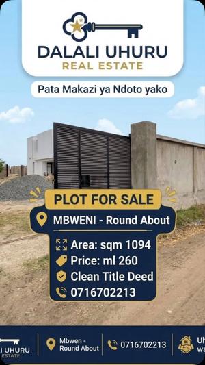 Residential Plot for Rent in Mbweni, Dar Es Salaam Residential Plot for Rent in Mbweni, Dar Es Salaam