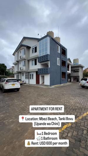 Apartment ya chumba kimoja inapangishwa Mbezi Beach, Tanki Bovu, Dar Es Salaam