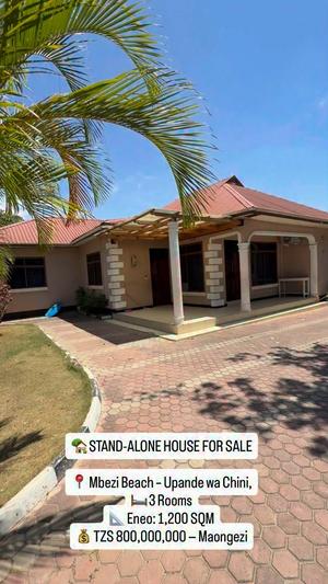 Nyumba ya vyumba vitatu inauzwa Mbezi Beach, Dar Es Salaam (1200 sqm) Nyumba ya vyumba vitatu inauzwa Mbezi Beach, Dar Es Salaam (1200 sqm)