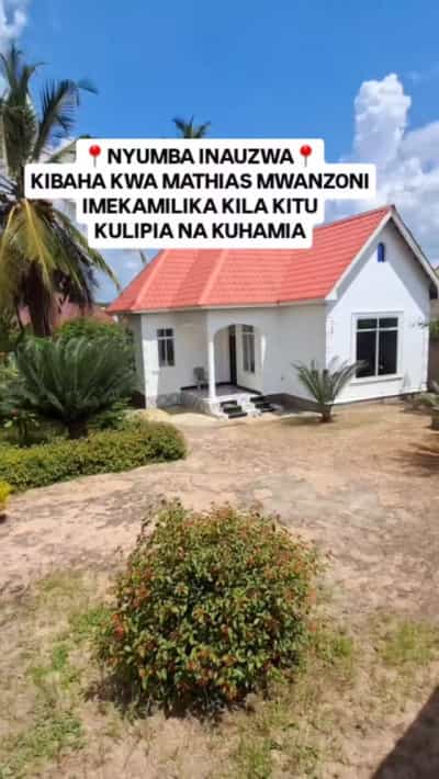 Nyumba ya vyumba vitatu inauzwa Kibaha Kwa Mathias Mwanzoni, Pwani