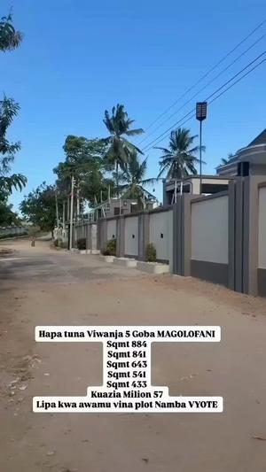 Kiwanja kinauzwa Goba Magolofani, Dar Es Salaam (884 sqm)