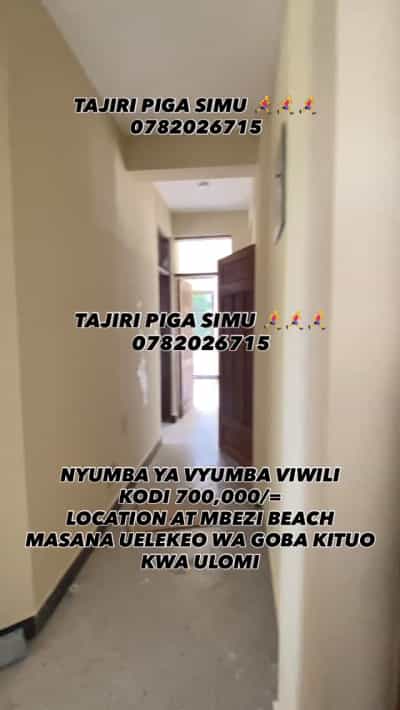 Nyumba ya vyumba viwili inapangishwa Mbezi Beach Masana, Dar Es Salaam
