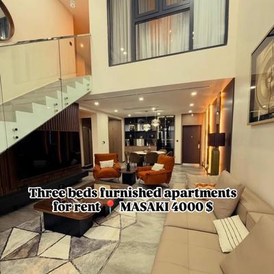 Apartment (Furnished) ya vyumba vitatu inapangishwa Masaki, Dar Es Salaam