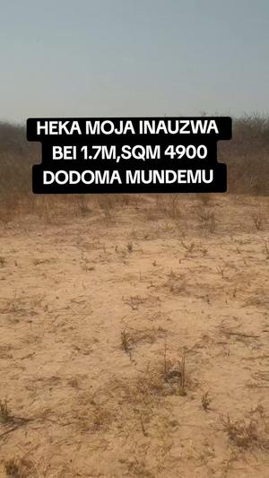 Shamba linauzwa Mundemu, Dodoma (4900 sqm)