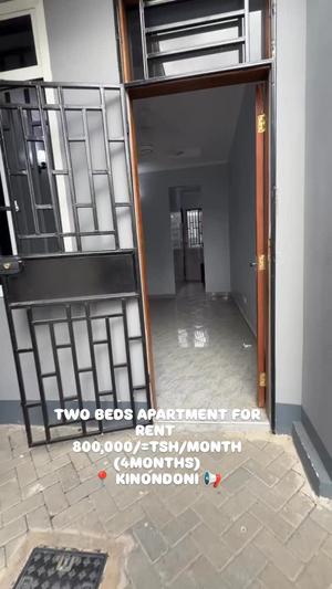 Nyumba/Apartment ya vyumba viwili inapangishwa Kinondoni, Dar Es Salaam
