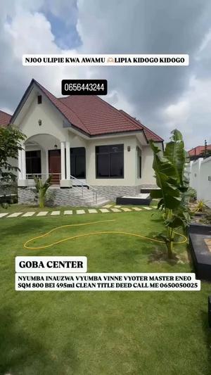 Nyumba ya vyumba vinne inauzwa Goba Centre, Dar Es Salaam (800 sqm) Nyumba ya vyumba vinne inauzwa Goba Centre, Dar Es Salaam (800 sqm)