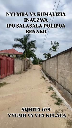 Nyumba ya vyumba vinne inauzwa Salasala Polipoa, Dar Es Salaam (679 sqm)