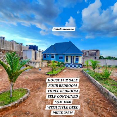 Nyumba ya vyumba vinne inauzwa Nyasaka, Mwanza (1600 sqm)