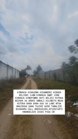 Kiwanja kinauzwa Kigamboni Kibada, Dar Es Salaam (1200 sqm)